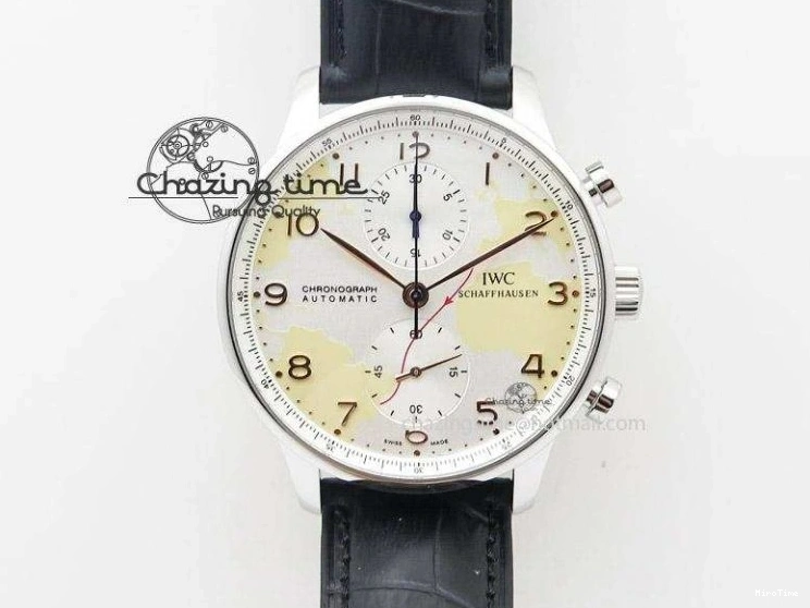 MIROTIME 0225 UrbanStyle Portuguese Tourbillon Power Reserve Moonphase SS White Dial On Black Leather Strap 7318